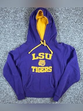 Pressbox LSU Tigers Womens Medium Purple & Gold Hoodie Sweatshirt NCAA Retro